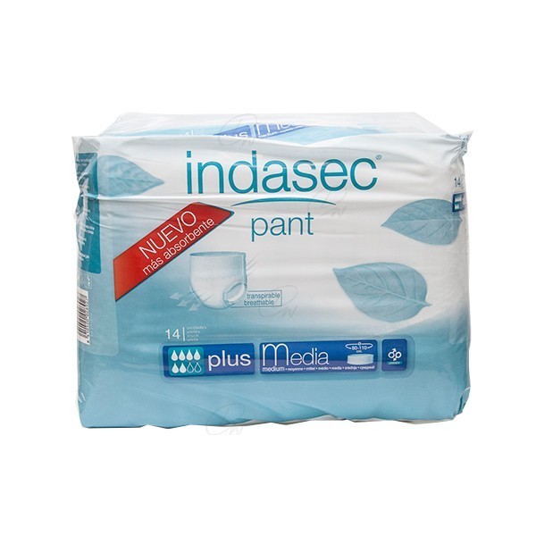 INDASEC PANT PLUS ABSORB INC ORINA DIA ANAT T MED 14 U