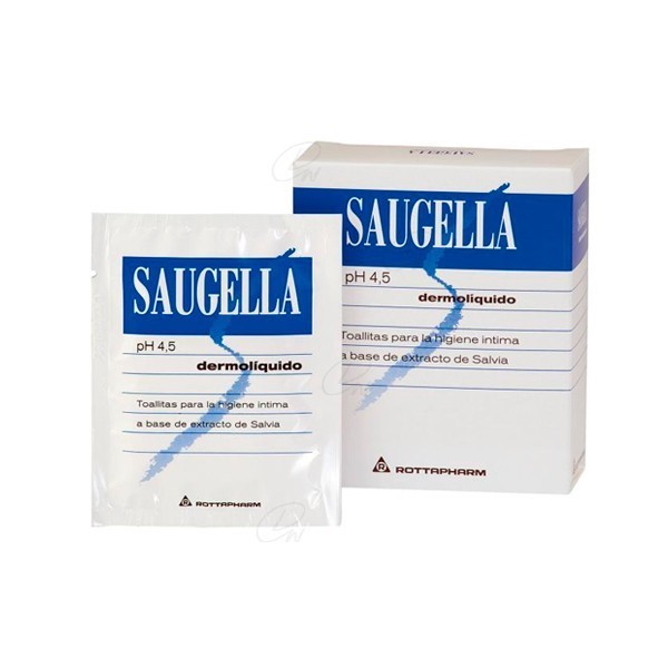 SAUGELLA DERMOLIQUIDO TOALLITAS LIMPIADORAS 10 TOALLITAS