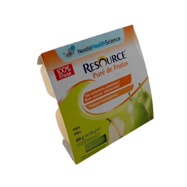 RESOURCE PURE DE FRUTAS 100 G 4 TARRINAS  PERA
