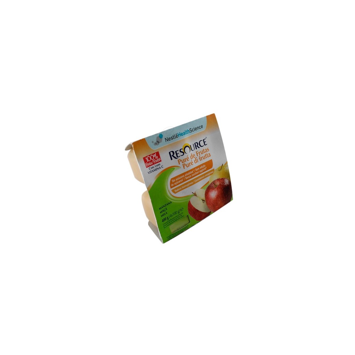 RESOURCE PURE DE FRUTAS 100 G 4 TARRINAS MANZANA