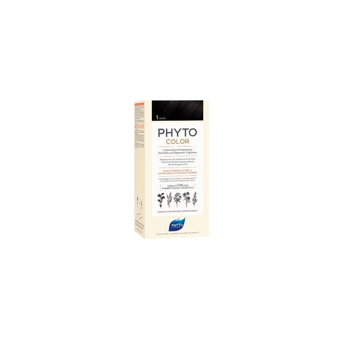 PHYTO COLOR 1 NEGRO COLORACIÓN PERMANENTE