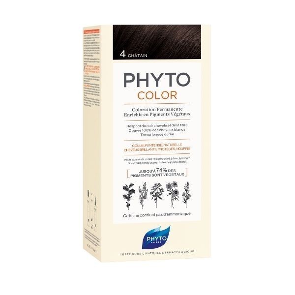 PHYTO COLOR 4 CASTAÑO COLORACIÓN PERMANENTE