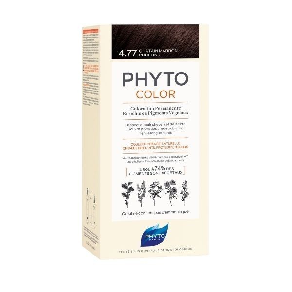 PHYTO COLOR 477 CASTAÑO MARRÓN INTENSO COLORACIÓN PERMANENTE